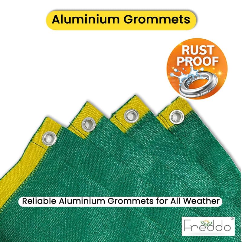 FREDDO Multipurpose HDPE Shade Net/Agro Net/Green Mesh for Balcony, Plants, Fencing, Terrace & Garden/Durable/Heavy Duty/UV Stabilized 90% Sun Protection (Green Color) (10 ft x 15 ft) - Image 2