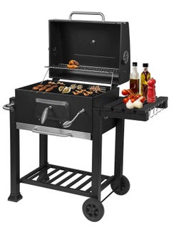 Charcoal Grill, Portable Grill, Multifunctional barbeque Grill with Wheels, Handle, Bottle Opener and Side Table for Picnic Terrace Garden Cooking and Grilling, Black - pzsku/ZC34D8996FCF67397F8FAZ/45/_/1737208638/5a1769fe-e306-4766-80eb-f835f9debf01