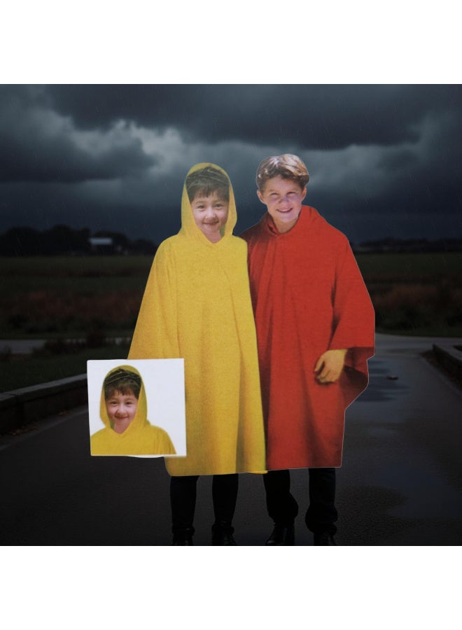 جاكيت من الفينيل المقاوم للماء للحماية من المطر مقاس متوسط 45X72 انش اربع قطع متعدد الالوان - Image 5