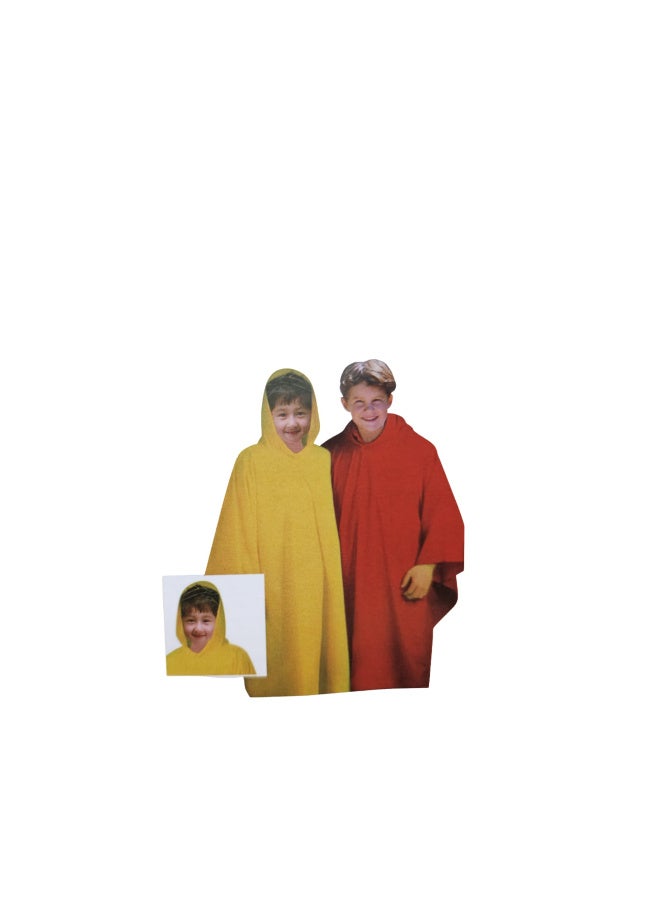 جاكيت من الفينيل المقاوم للماء للحماية من المطر مقاس متوسط 45X72 انش اربع قطع متعدد الالوان - Image 4