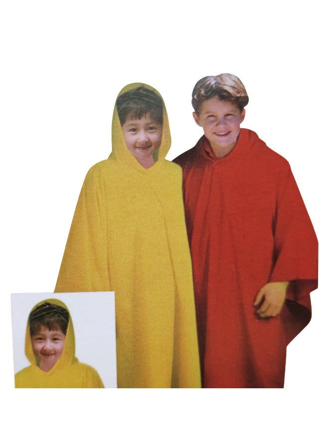 جاكيت من الفينيل المقاوم للماء للحماية من المطر مقاس متوسط 45X72 انش اربع قطع متعدد الالوان - Image 2