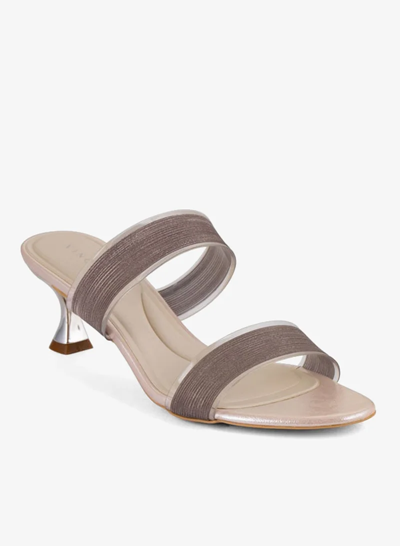 فينتشي صنادل نسائية متعددة الأحزمة كعب متوسط