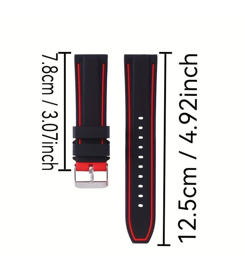 Grey Soft Sport Quick Release Silicone Watch Band 22mm Men Women Casual Smartwatch Strap - Image 2