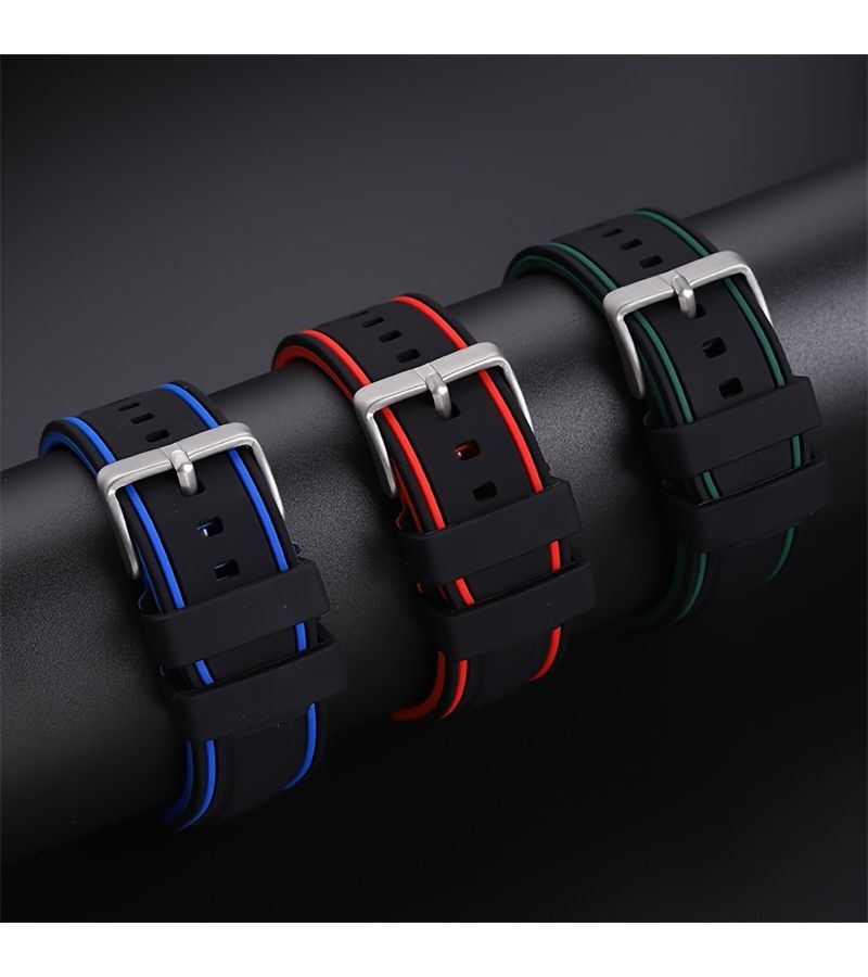 Grey Soft Sport Quick Release Silicone Watch Band 22mm Men Women Casual Smartwatch Strap - Image 5