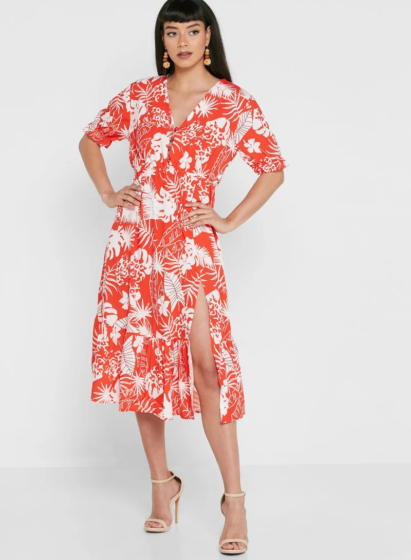 PARISIAN Side Split Floral Print Dress