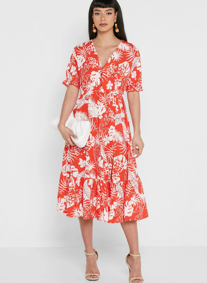 PARISIAN Side Split Floral Print Dress
