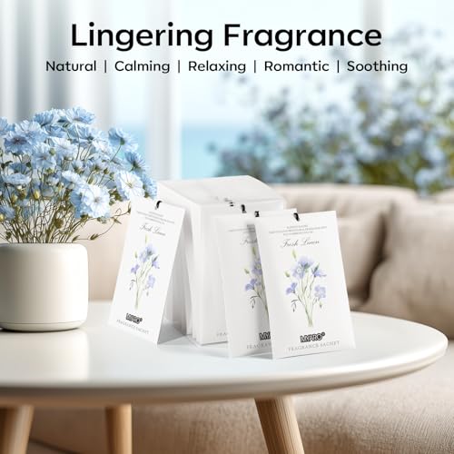 MYARO 12 Packs Linen Scented Sachets for Drawer and Closet, Long-Lasting Sachets Bags Air Freshener Fresh Scents, Potpourri Bags Home Fragrance for Lover - Image 5