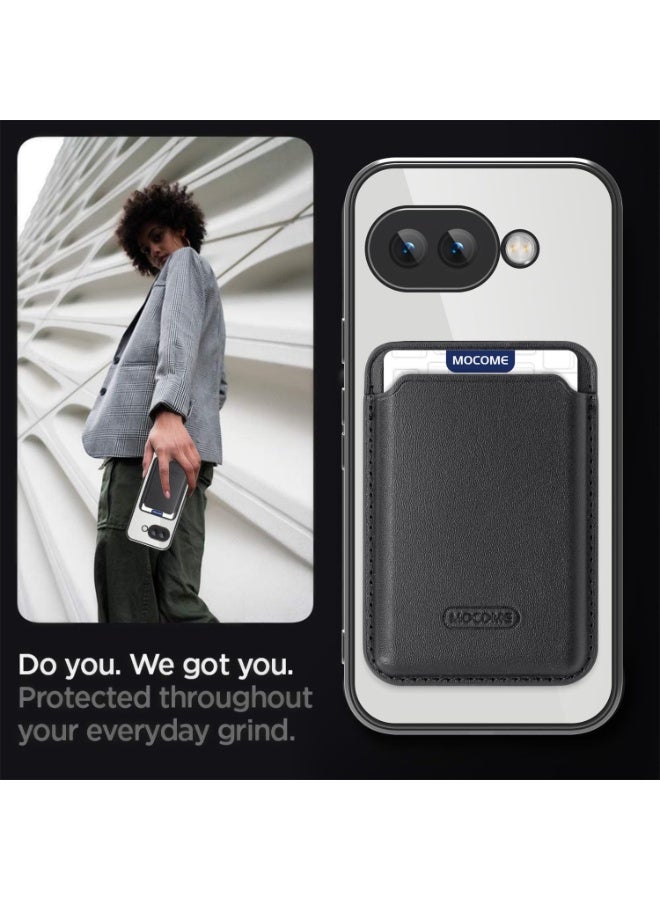 general Transparent Magnetic Case for Google Pixel 9a, Support Wireless Charging, 2-in-1 Mobile Phone Case with Military-Grade Card Holder, Drop Resistance - Image 2