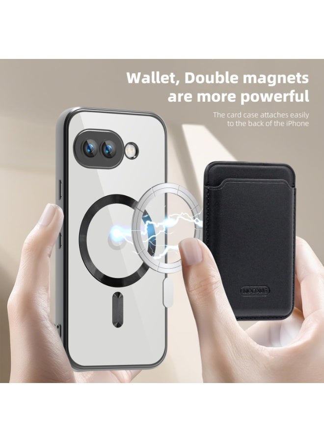 general Transparent Magnetic Case for Google Pixel 9a, Support Wireless Charging, 2-in-1 Mobile Phone Case with Military-Grade Card Holder, Drop Resistance - Image 3