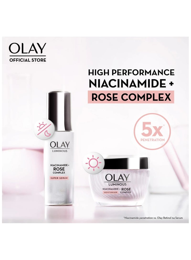 OLAY Luminous Niacinamide + Rose Complex Cream (50g) + Serum (30ml) - Image 3