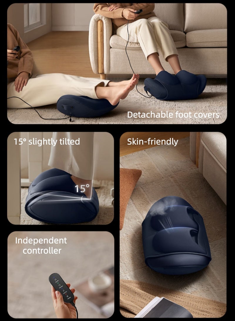 EzzySo مساج القدم شياتسو مع حرارة، جهاز مساج للقدم والساق مع غلاف قابل للفصل، جهاز تدليك للساق والذراع لتخفيف الألم وتعزيز الدورة الدموية - Image 2