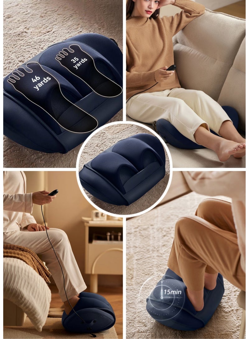 EzzySo مساج القدم شياتسو مع حرارة، جهاز مساج للقدم والساق مع غلاف قابل للفصل، جهاز تدليك للساق والذراع لتخفيف الألم وتعزيز الدورة الدموية - Image 4