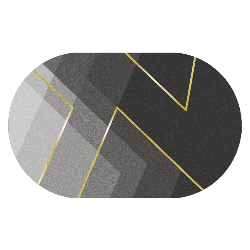 UMAI Polyester Rubber Bathroom Mat 40 60cm Bath Mat Anti Skid Mat for Bathroom Floor Bathroom Accessories Bathroom Mats Water Soak Non Slip Mat for Bathroom Floor MatGrey - Image 2