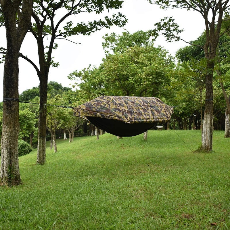 W WINTMING WintMing Hammock with Mosquito Net and Rain Fly Cover 3 in 1 Camping Hammock Tent 440lbs Load - Image 4
