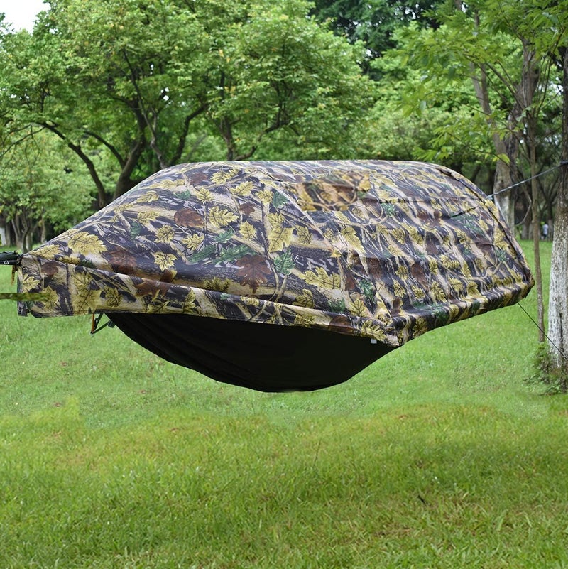 W WINTMING WintMing Hammock with Mosquito Net and Rain Fly Cover 3 in 1 Camping Hammock Tent 440lbs Load - Image 2