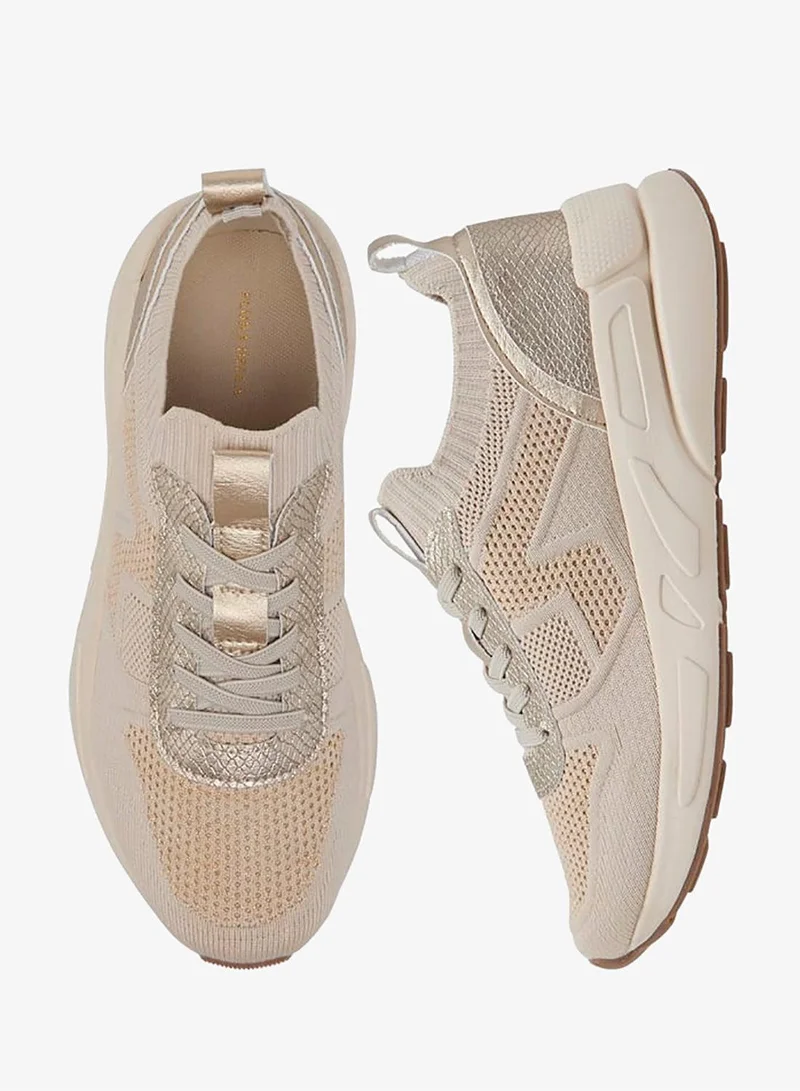 Flora Bella By Shoexpress Women's Lace Detail Slip-On Sneakers