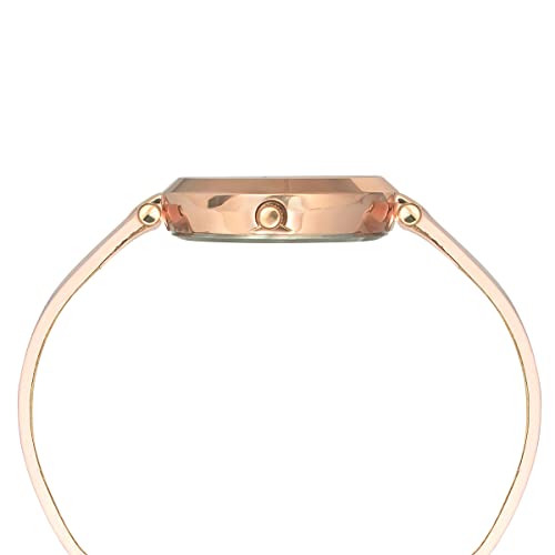 TIMEX Analog Watch for Women with Rose Gold Round Dial & Pink Leather Strap Band Water Resistant Women's Wrist Watches - TWEL118SMU01 - Image 5