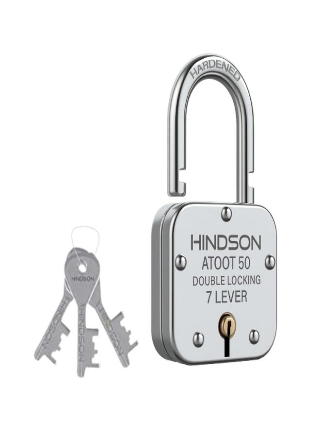 HINDSON قفل هندسون أتوت 50 متعدد الاستخدامات شديد التحمل للمنزل والمكتب والبوابة - عبوة من قطعة واحدة - Image 1