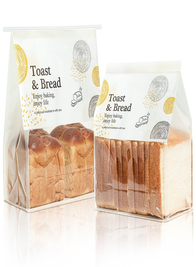 Funcoo 50 Bread Bags for Homemade Bread Sourdough Bakery Storage Bags with Window/Ties, Large Bakery Loaf Bag for Baked Goods Packaging (Polka Dot) - Image 1