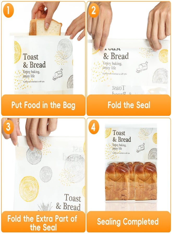 Funcoo 50 Bread Bags for Homemade Bread Sourdough Bakery Storage Bags with Window/Ties, Large Bakery Loaf Bag for Baked Goods Packaging (Polka Dot) - Image 5