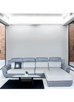 HOMEVEO Comfortable 4-seater high-back corner sofa set, size 3.5x 1.9 meters  - Image 1
