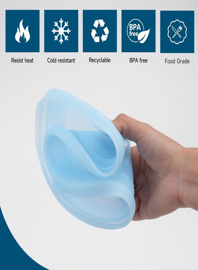 KIICII 4 Pack Silicone Lids for Corelle Vitrelle 428-PC 28-Oz Soup/Cereal Bowls, Freezer & Microwave & Dishwasher Safe (Bowl not included) - Image 3