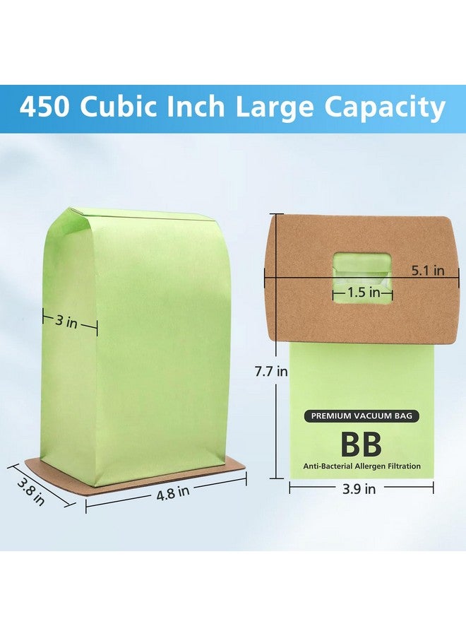 isingo 15 Pack Type BB Compact Canister Bags Replacement for Oreck XL Buster B Canister Vacuum bags PKBB12DW BB180 BB280 BB850 BB870 BB900 BB1000 MV160 with 4 Motor Filters  - Image 4