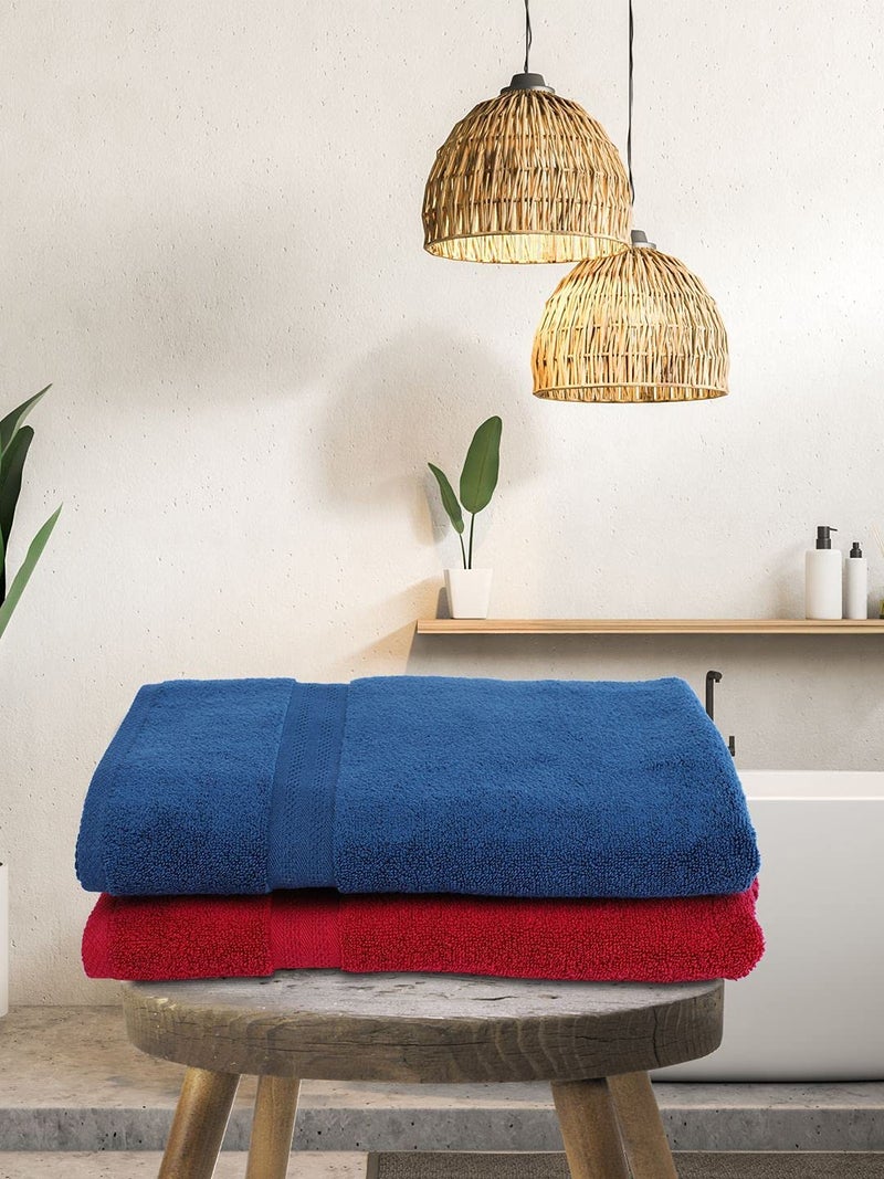 BIANCA Ultra Soft Zero Twist 100 Cotton Towel 2pc Bath Towel Paradiso Super Absorbent Fluffy AeroCore Organic Technology for Men Women Gym Kitchen SolidMulti - Image 1