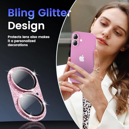 Tensea for iPhone 16 / iPhone 16 Plus Camera Lens Protector, Metal Aluminum Alloy Tempered Glass Cover Camera Screen Protector Accessories, Case-Compatible for iPhone 16 / iPhone 16Plus 2024 - Image 2