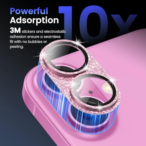 Tensea for iPhone 16 / iPhone 16 Plus Camera Lens Protector, Metal Aluminum Alloy Tempered Glass Cover Camera Screen Protector Accessories, Case-Compatible for iPhone 16 / iPhone 16Plus 2024 - Image 4