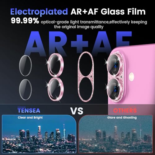 Tensea for iPhone 16 / iPhone 16 Plus Camera Lens Protector, Metal Aluminum Alloy Tempered Glass Cover Camera Screen Protector Accessories, Case-Compatible for iPhone 16 / iPhone 16Plus 2024 - Image 3