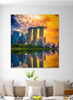 Singapore Skyline Print Canvas, Singapore Skyscrapers Art for Wall, Singapore Print Art on Canvas, Singapore Large Wall Decor, Singapore Art