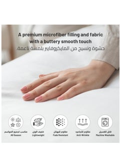 Donetella Cotton Comforter Set 4-Pcs Single Size Reversible Printed Comforter Set With Super Soft Down Alternative Filling,Lemon Grass  - Image 4