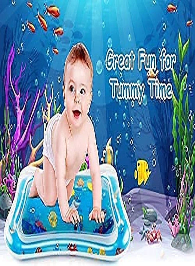 OANGO بساط لعب مائي للأطفال من أوانجو، قابل للنفخ، مقاوم للتسرب، مركز أنشطة ممتع، بساط لعب مائي داخلي وخارجي للأطفال، ألوان متنوعة - Image 3