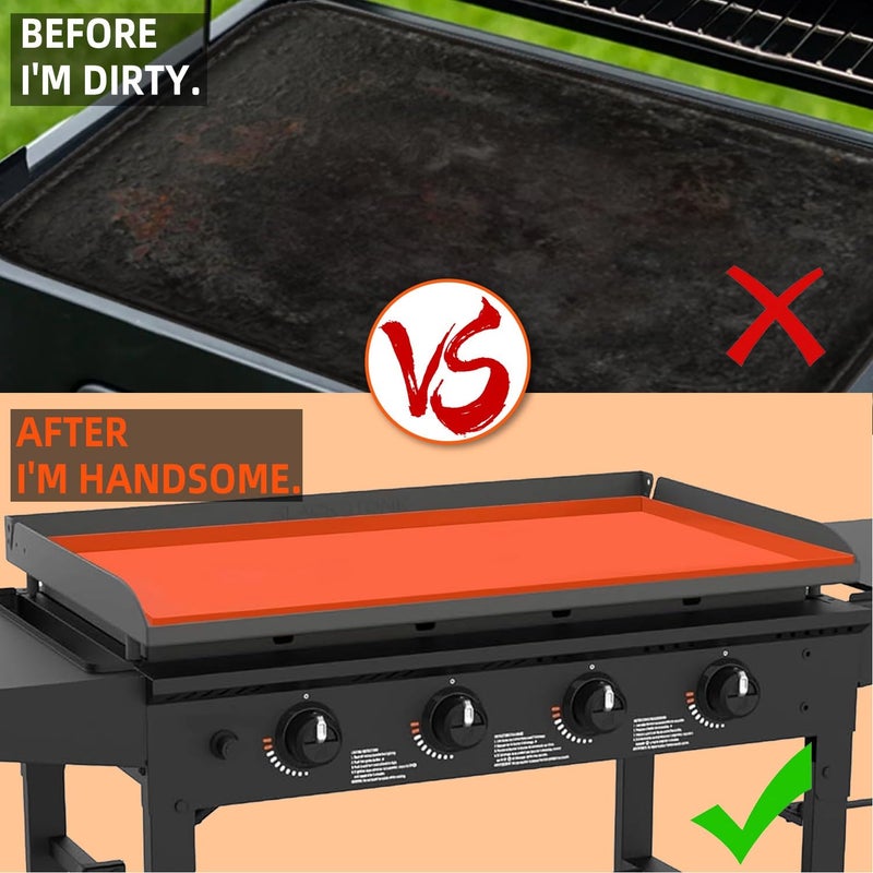 TURLIOARN Silicone Blackstone Griddle Cover 36ï¼ŒHeavy Duty Food Grade Silicone Mat, Silicone Griddle Coverï¼Œ All Season Griddle Top Protective for Grill Accessories - Image 5
