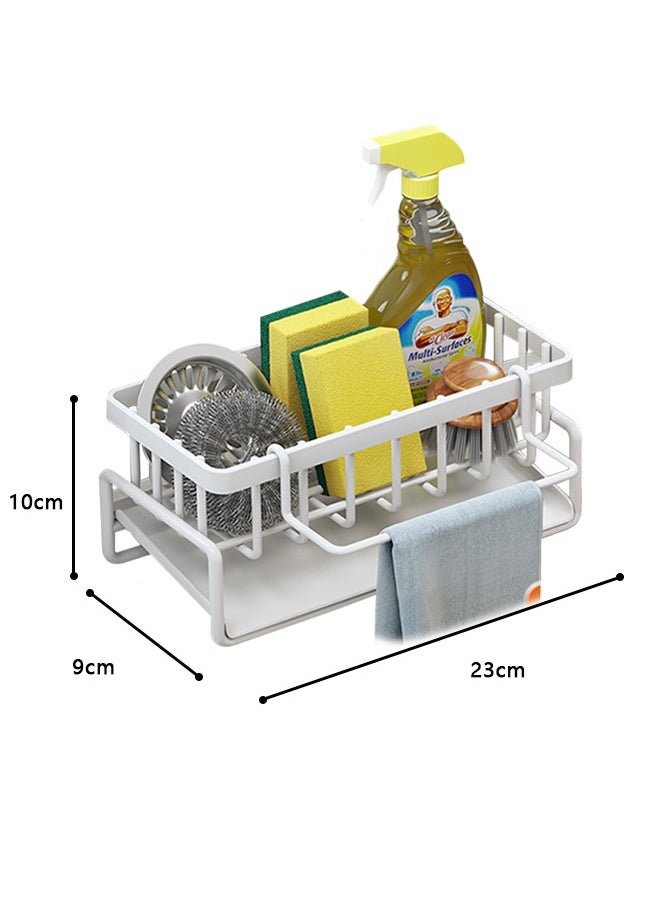 Yolu - Sponge Holder for Kitchen Sink, Kitchen Sink Organzier and Storage with Auto Draining Tray, Rustproof 304 Stainless Kitchen Gadgets Organizer - Image 1