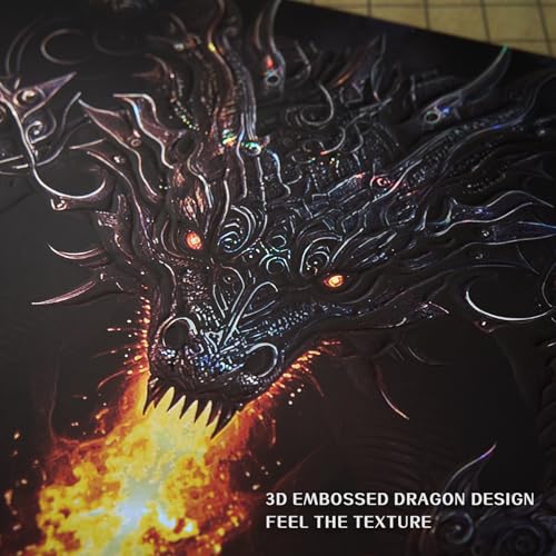 HNCCESG Fantasy RPG DM Screen 3D Embossed Dragon DesignMagnetic Foldable Game Master Screen for Tabletop RolePlaying GamesPremium Gift for RPG Storytellers and Gamers - Image 5