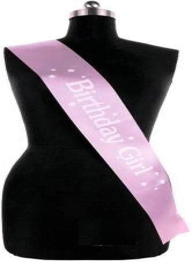 HK balloons Purple Colour White Printed Birthday Polyester Satin Girl Sash For Birthday Decoration Items For Girls (Purple-White)|1 Pcs - Image 1