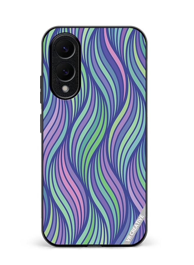 Protective Case Cover For Samsung Galaxy S25 Edge Strips Design Multicolour