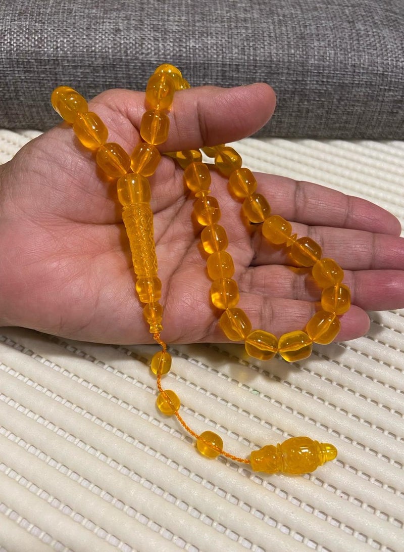 سبحة رجالية من الفاتوران عدد الخرز 33 ومقاس الخرز 10mm*11.5mm - Image 2