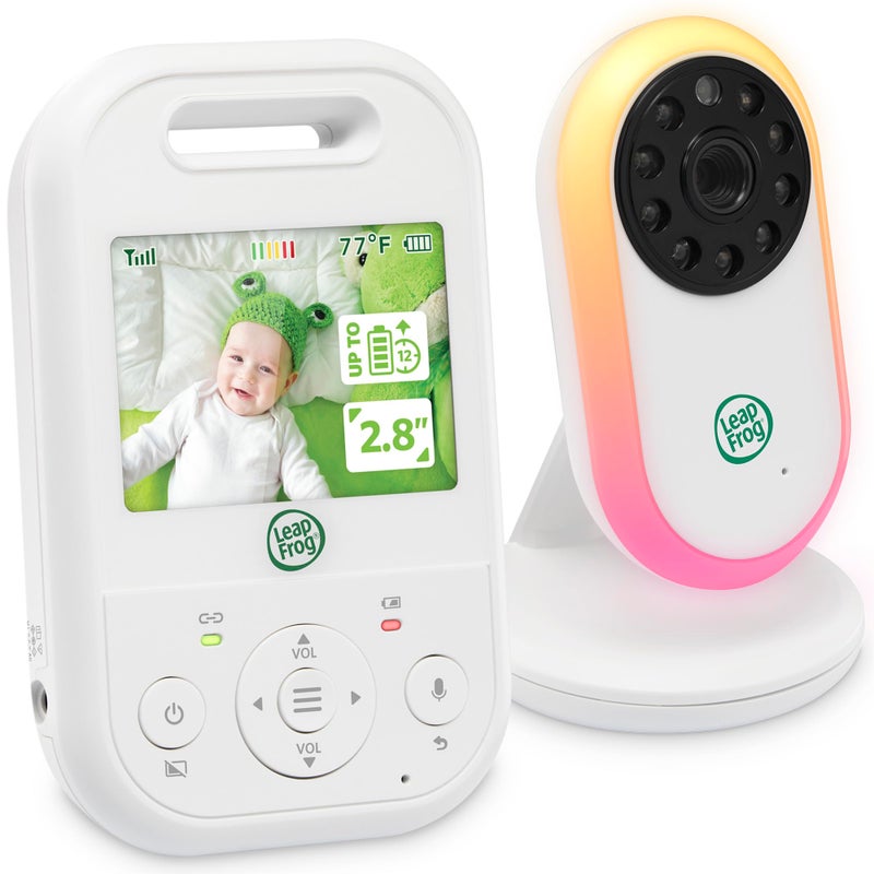 LeapFrog LF2423 Baby Monitor, 2.8â€ Screen Video Monitor with Camera, 2-Way Audio, 1000ft Range, Night Vision, Soothing Lullabies, Temperature Sensor, Secure Transmission No WiFi - Image 1