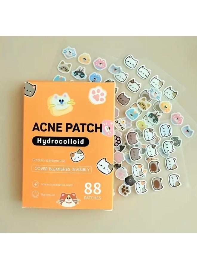 Pimple Patches 88pcs Stickers with Cute Cat & Paw Print Designs - Image 3