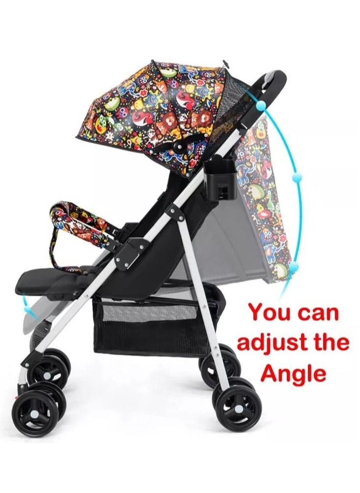 Generic Lightweight Baby Stroller Two Way One Button Portable Folding Baby Carriage Stroller Newborn Stroller Sleeping Basket  - Image 1