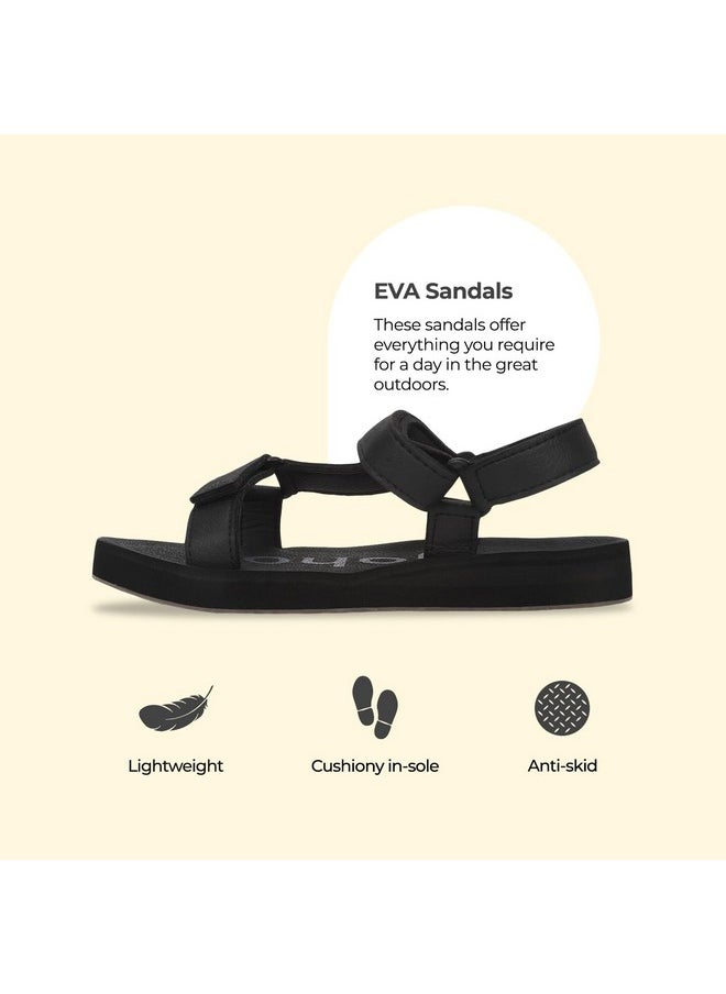 YOHO YOHO EVA Sandals for Men | EVA sole | Comfortable cushioned sole with TPR base | Lightweight | Soft skin friendly straps | Adjustable straps | Velcro closure | Vibrant colour options  - Image 2