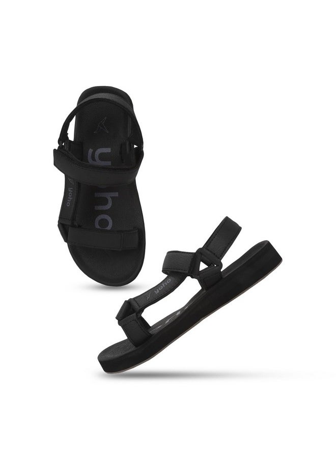 YOHO YOHO EVA Sandals for Men | EVA sole | Comfortable cushioned sole with TPR base | Lightweight | Soft skin friendly straps | Adjustable straps | Velcro closure | Vibrant colour options  - Image 1