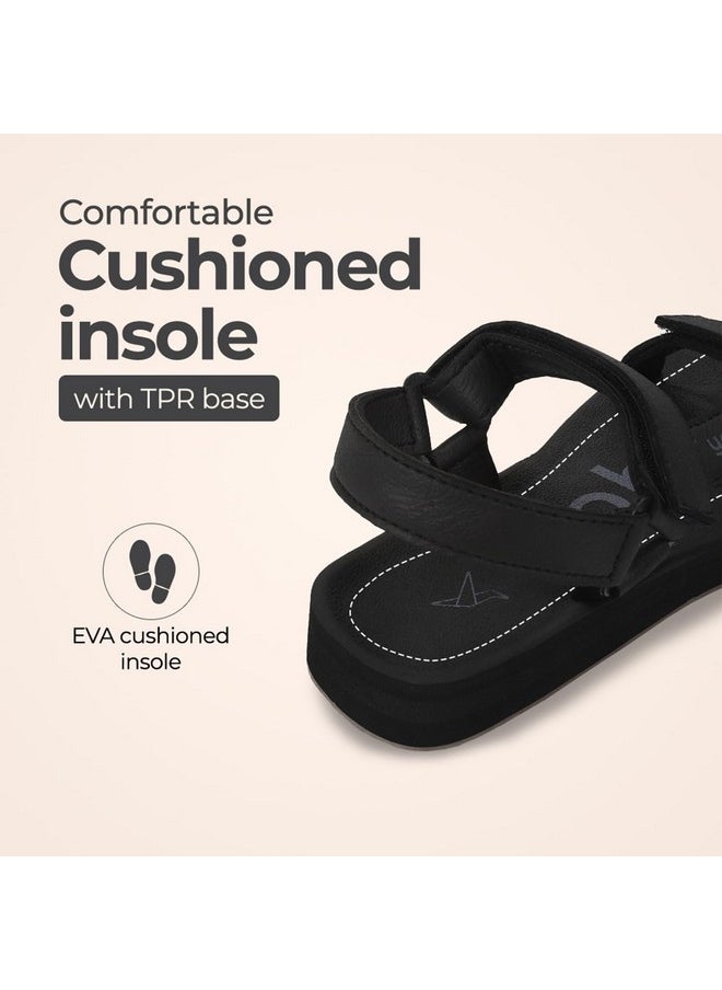 YOHO YOHO EVA Sandals for Men | EVA sole | Comfortable cushioned sole with TPR base | Lightweight | Soft skin friendly straps | Adjustable straps | Velcro closure | Vibrant colour options  - Image 4