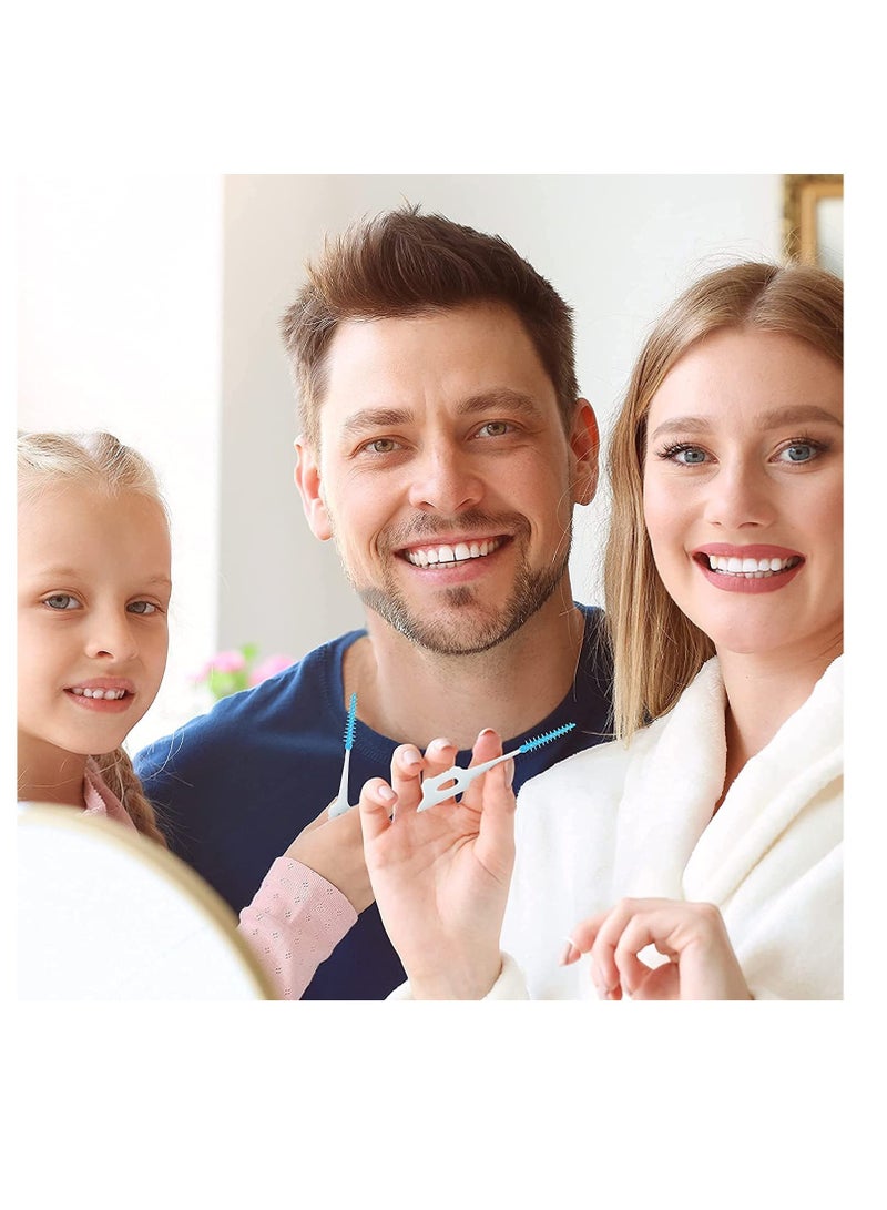 Excefore فرشاة بين الأسنان وخيط تنظيف الأسنان، وتقويم الأسنان القابل للاستعمال مرة واحدة، مع حقيبة تخزين لأداة الفرشاة، ومنظف الأسنان بالخلاط، وأعواد خيط تنظيف بين الأسنان، وأداة تنظيف بالخلاط (120 قطعة، 3 صناديق) - Image 5