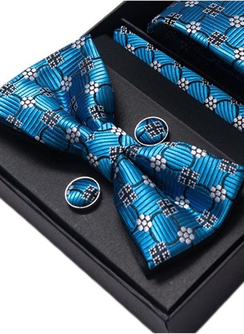 Generic - 5 pcs high-end tie for men business professional formal tie bow tie cufflinks square scarf fashion accessories gift box - Image 1