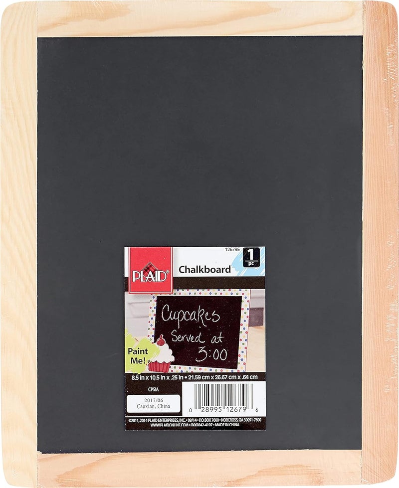 PLAID Double Sided Framed Chalkboard, 8.5"X10.5", 1 Pack - Image 1