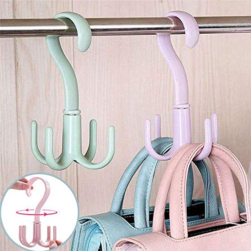 iDream 360° Rotating Cloth Hanger - Space-Saving Cabinet Organizer for Bags, Shoes, Belts, and Accessories - Multi-Purpose Hanging Solution (Pack of 2) - Image 4